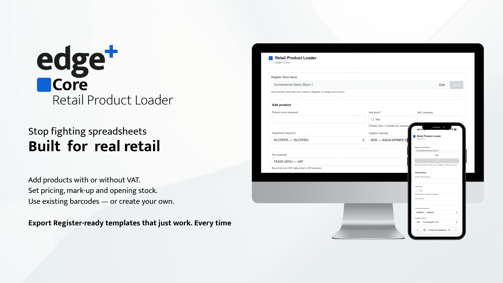 Retail Product Loader screenshot